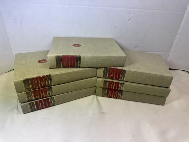 Vintage Lot Of 7 Classics Club Books Horace, Montaigne, Lucretius, Ben Franklin