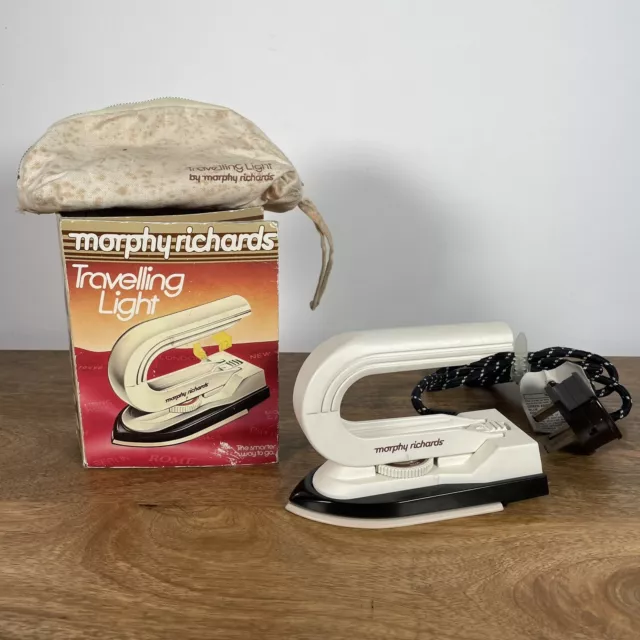 Vintage Morphy Richards Travelling Light Dual Voltage Travel Iron Model 41300