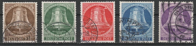 Berlin 1953 kpl. Satz Mi.-Nr. 101-105, gestempelt - Freiheitsglocke mitte