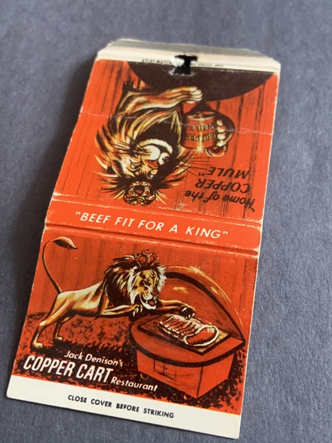 Vintage Matchbook: “Jack Denison’s Copper Cart Restaurant” Las Vegas, Nevada