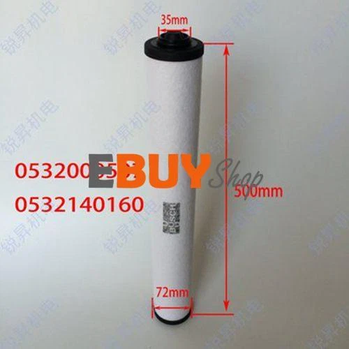 0532140160 Vacuum Pump Exhaust Filter Fit RA0400-0630 Length 500mm Qty:1pc