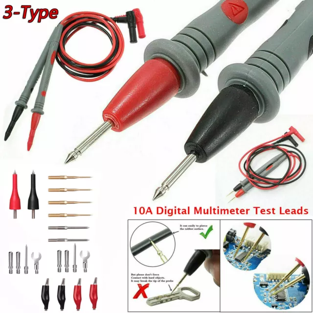 Messkabel Messleitung Prüfkabel Multimeter 1000V 20A Prüfspitzen Krokodilklemme