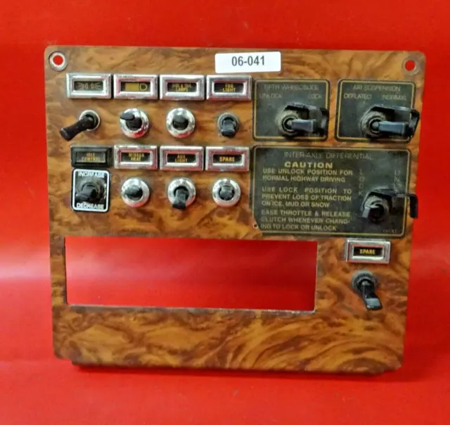 2000 Kenworth Dash Switch Panel Assembly NO RESERVE  06-041