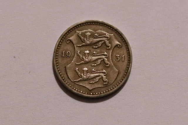 Estonia 10 Senti 1931 Sharp Details B34 #Z7449
