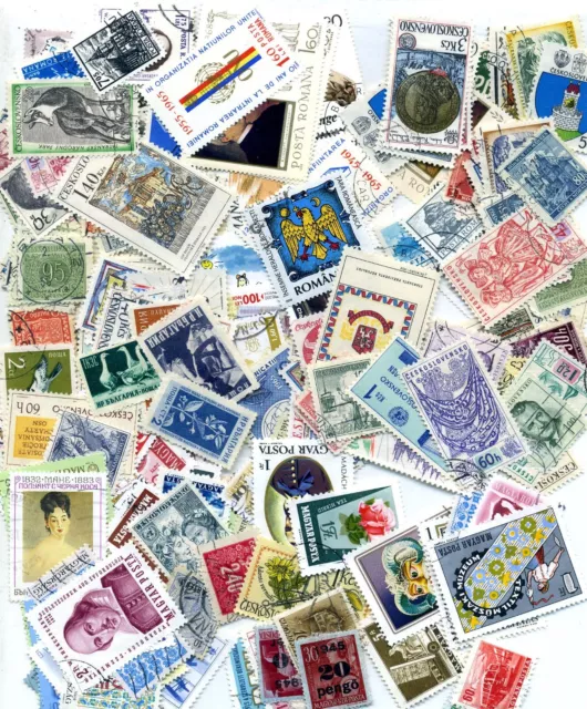 Eastern Europe – selection of Czech, Bulgaria, Romania and Hungary used stamps