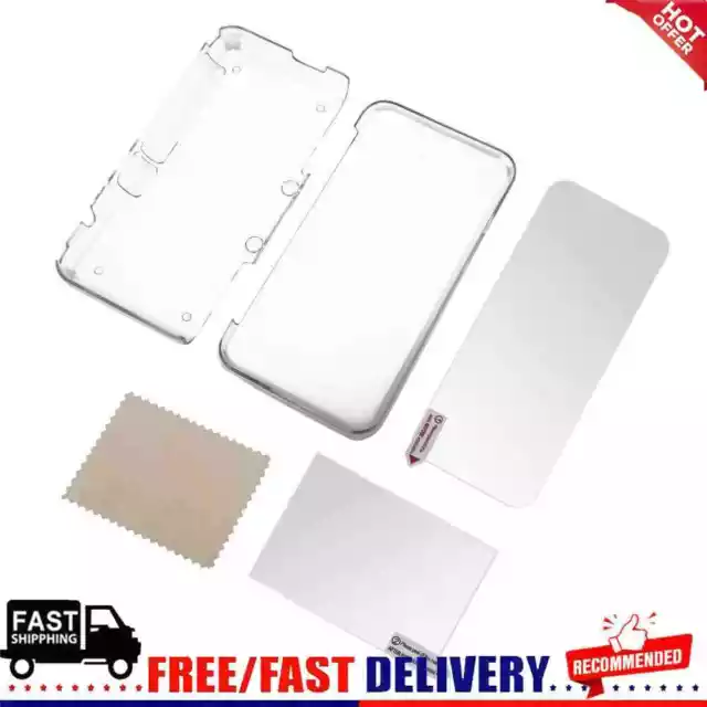 Transparent Protective Cover Case + Screen Film for Nintendo NEW 2DS XL