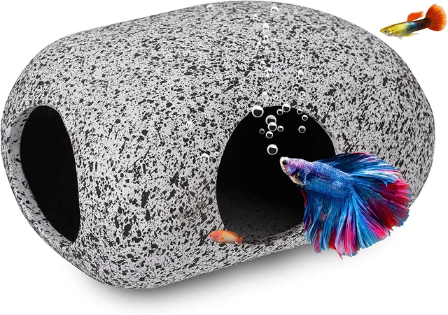 Aquarium Decorations Cave Betta Fish Tank Accessories Rock Cave Decor for Shrimp