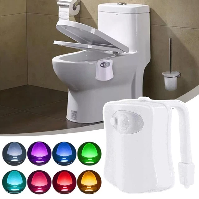 LED TOILET BATHROOM Night Light PIR Motion Activated Seat Sensor 8Color