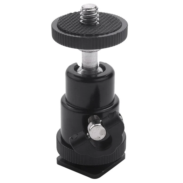 Testa a sfera [confezione da 2] con adattatore per montaggio scarpe calde 360 gradi 1/4 pollici piccola Ba J9R5