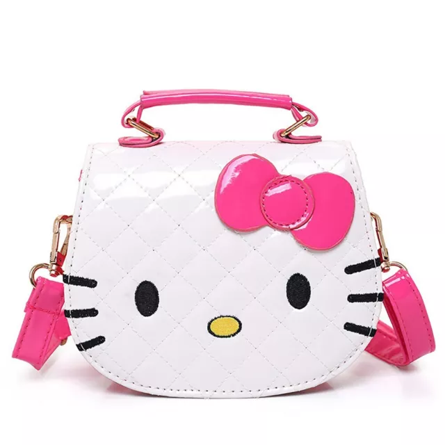 Hello Kitty Small Purse Crossbody Bag For Girls To Teenagers, White Fuchsia.