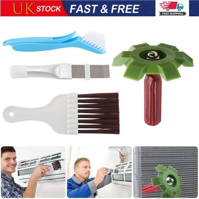 4 Pieces Air Conditioner Condenser Fin Cleaning Brush, AC Coil Cleaner - View #2