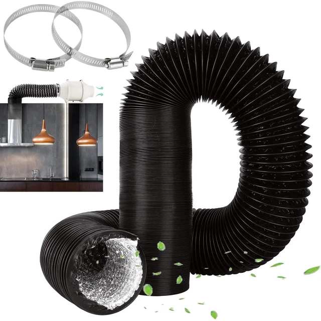 ALUMINIUM FOIL FLEXIBLE Ducting Hose Flex Duct Ventilation Hydroponic ...