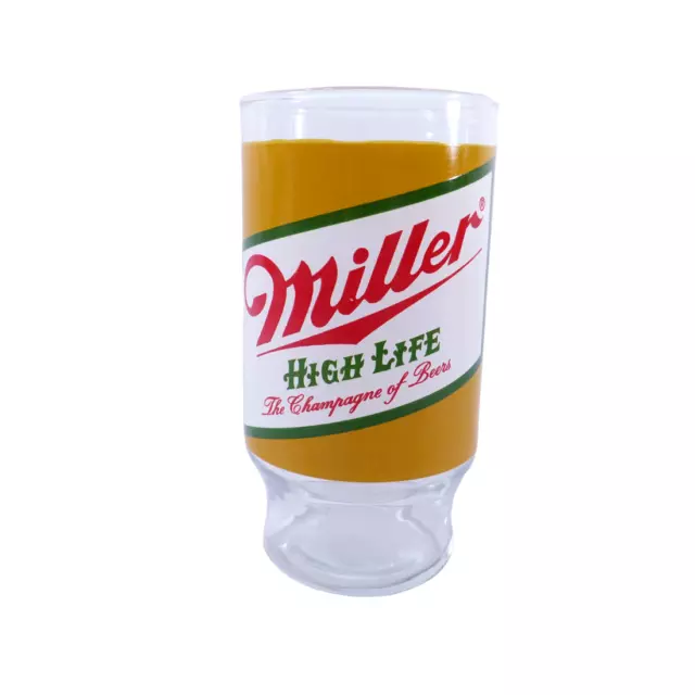 Miller High Life 12oz Beer Glass The Champagne of Beers Breweriana Bar Man Cave