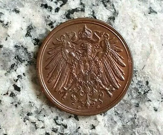 2 Pfennig 1913 D München Kursmünze Deutsches Kaiserreich - Tolle Erhaltung -