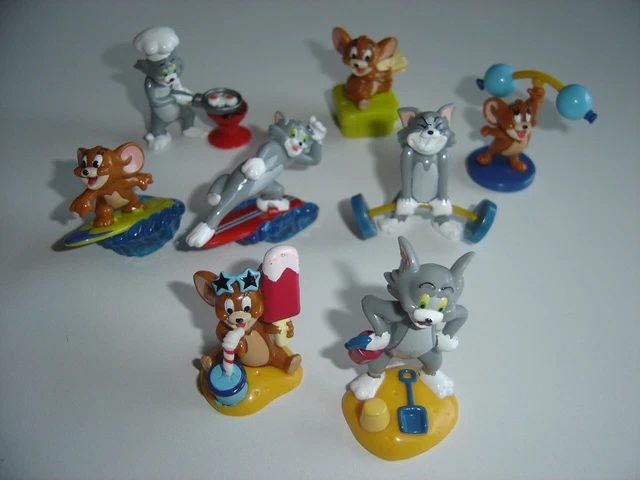 Lot De 3 Figurines Tom Et Jerry Warner Bros - Série Kinder Démontable - Occasion
