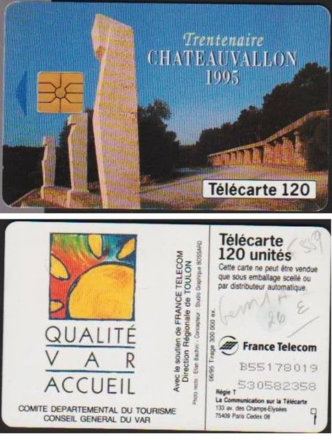 Lot De 3 Cartes Téléphoniques Neuves - Télécarte Châteauvallon 1995