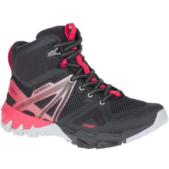 Merrell MQM Flex Damen Mid wasserdicht Gore-Tex Wanderstiefel schwarz rosa