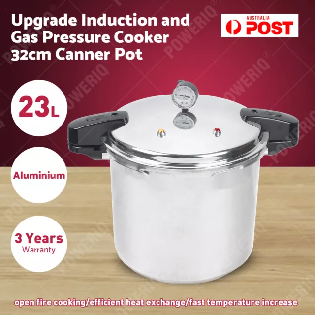 2023 Upgrade Induction and Gas 23L Aluminium Pressure Cooker 32cm Canner Pot