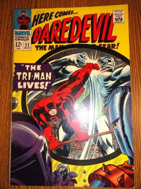Daredevil #22 Colan Llaves Fino 1st Tri-Man Gladiador Owl Stan Lee Marvel Disney