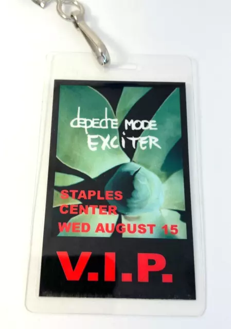 Depeche Mode Exciter VIP tour backstage laminate pass lanyard 8/15/2001 green