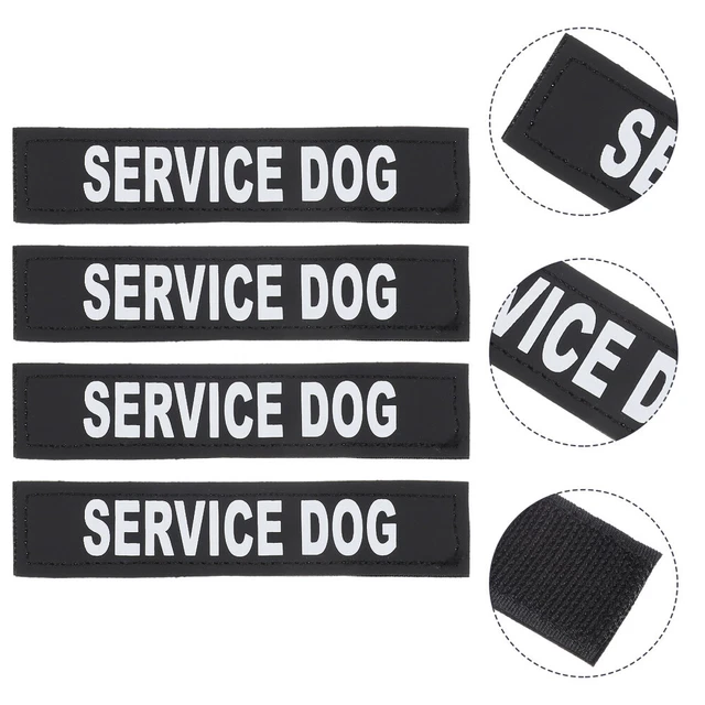 2 Paare Hundeweste Patches Abnehmbare schwarze Aufkleber wiederverwendbare Patch