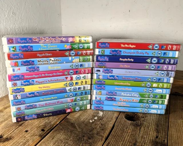 Official Peppa Pig Pre-School Animation DVD Bundle/Collection/Job Lot x25