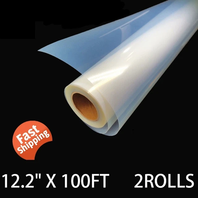 Película de transparencia láctea impermeable por inyección de tinta de 2 rollos para pantalla de seda 12,2" x 100 ft