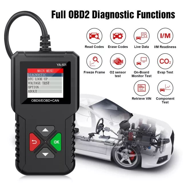 Car OBD2 Scanner YA101 Auto Code Reader for Check Engine Light OBD2 Diagnostic