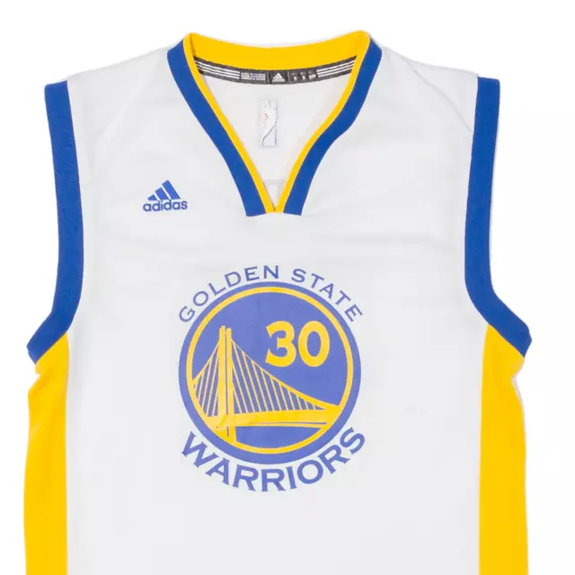 ADIDAS NBA Golden State Warriors '30 Curry Mens Jersey White USA V-Neck S 2