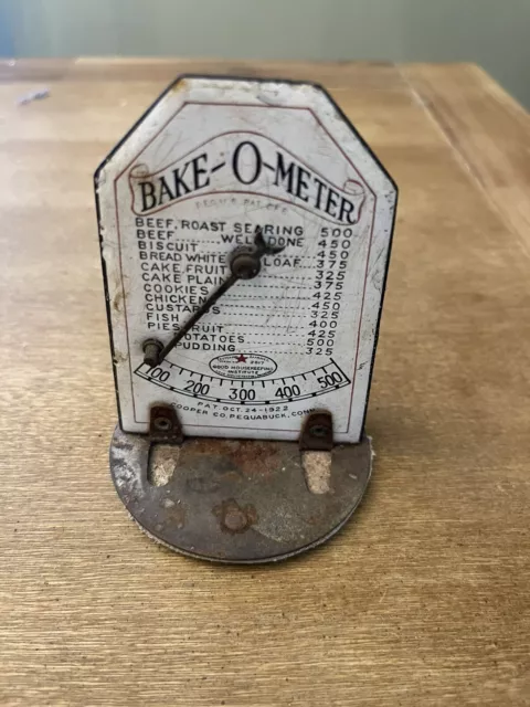 Vintage oven thermometer Bake o meter (pat.1922)
