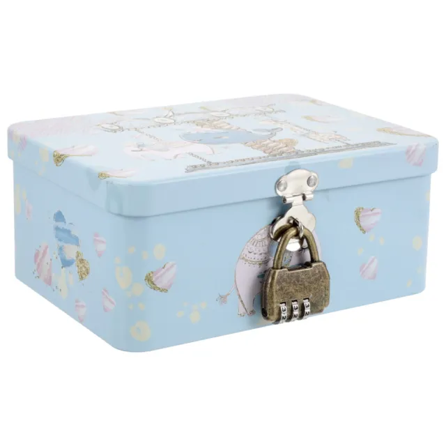 Metal Box with Combination Lock Money Box Decorative Storage Box Jewelry Case