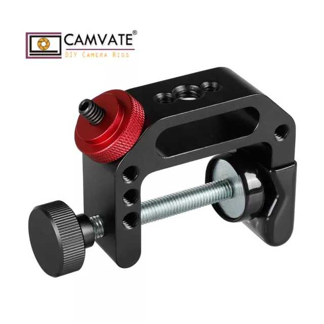 CAMVATE Aluminum Alloy Universal C Clamp With 1/4"-20 Thread Screw Mount