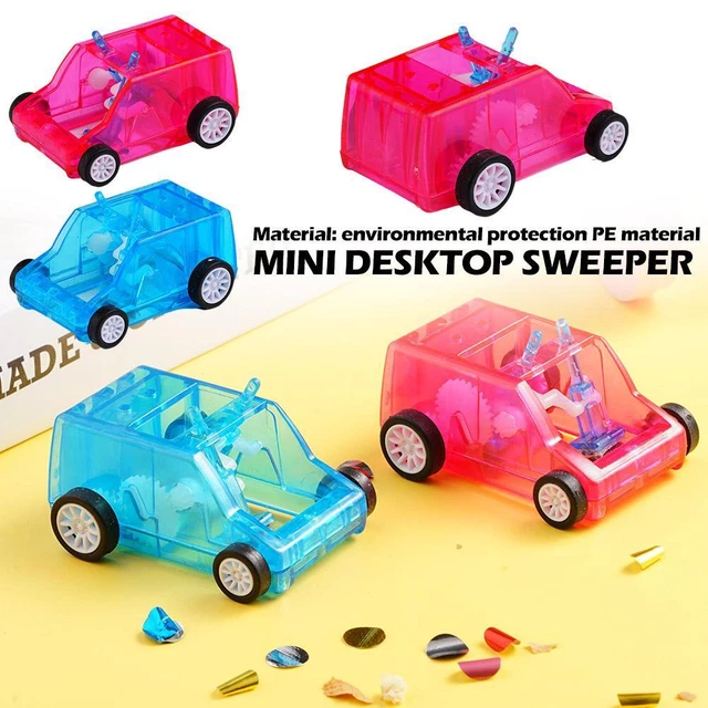 Mini Desktop Cleaning Trolley Pencil Crumbs Rubber Sweeper Table Dust Cleaning ~