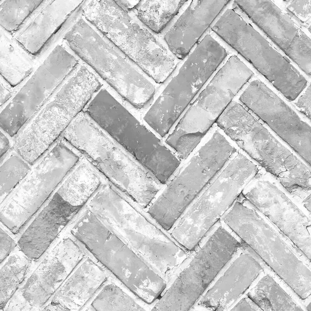 Muriva Charming Herringbone Brick Grey Wallpaper 174502