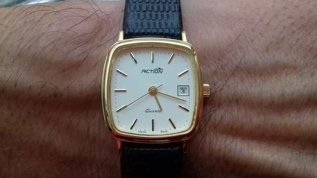 ACTION 2-94 QUARTZ VINTAGE NEW OLD STOCK WATCH MONTRE SWISS