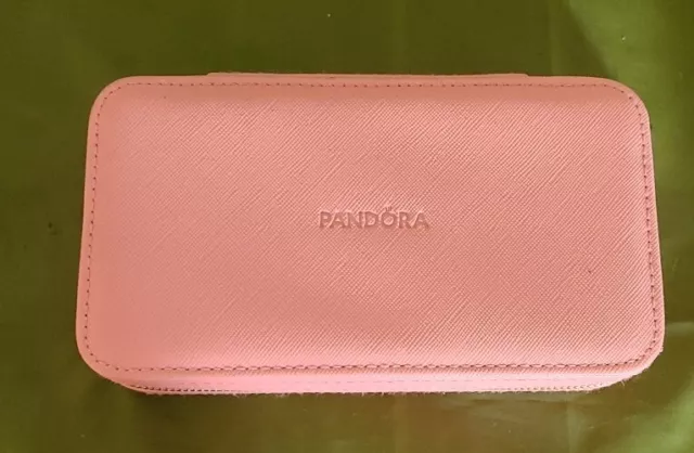 Genuine Pandora Pink Leather  Jewellery Box Case