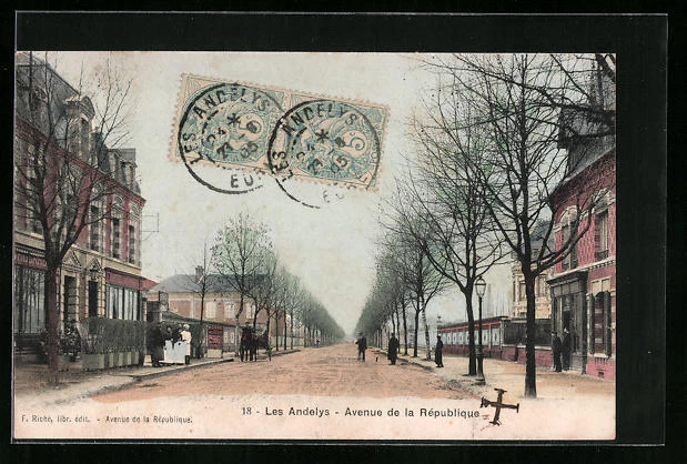 CPA Les Andelys, Avenue de la République 1905