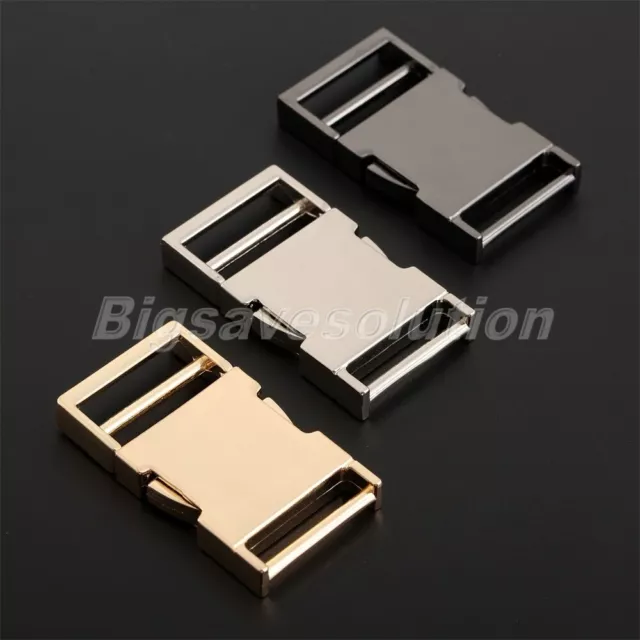 3 Colour Side Release Contoured Curved Metal Buckle Clasp Clothes Handbag Parts