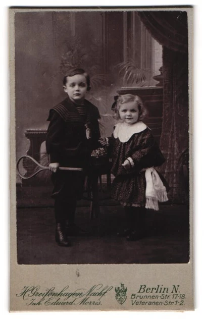 Fotografie H. Greifenhagen Nachf., Berlin-N., Brunnen-Str. 17-18, Kinderpaar in