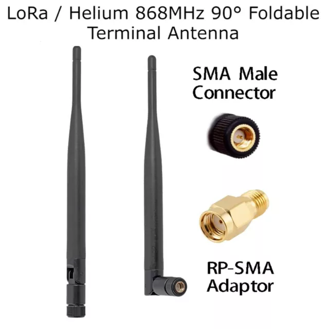 Langlebig Antenne Helium 868MHz 90° Faltbar Adapter IoT LoRaWAN-Antenne