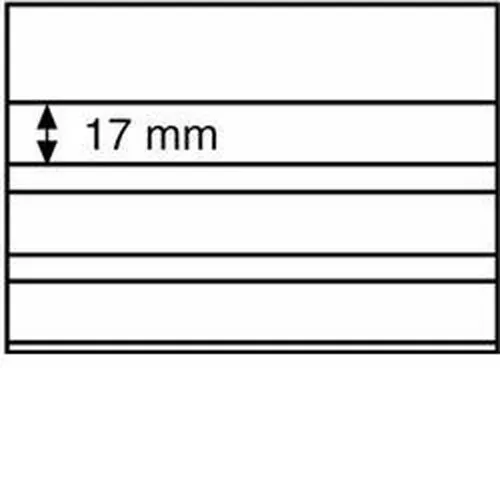 Leuchtturm Einsteckkarten Standard PS, 158x113mm, 3 klare Streifen m.Deeckblatt,