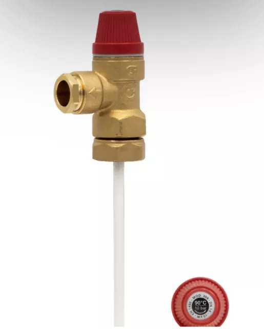 New -Kingspan Range Tribune Xe Temperature/Pressure Relief Valve 1/2” BSP x 15mm