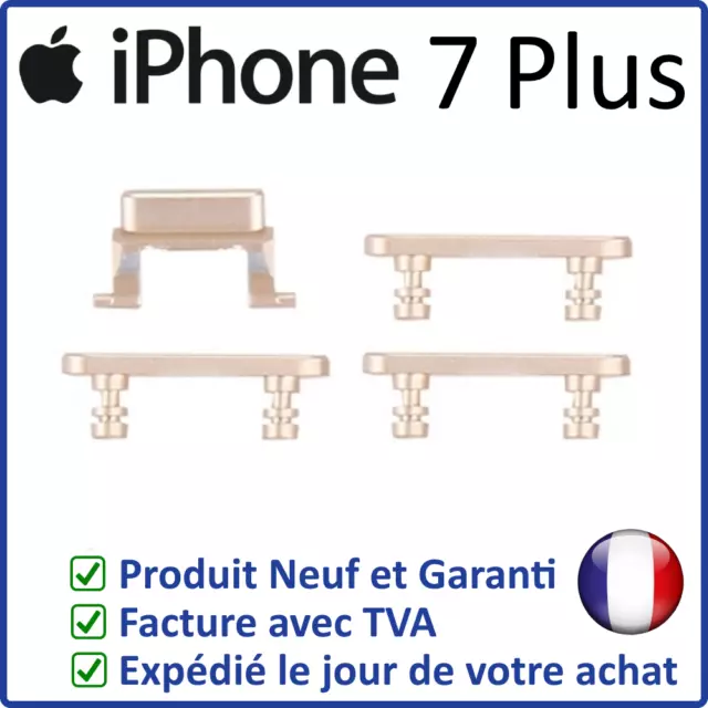 Iphone 7 Plus Or - Set Des 4 Boutons Latéraux Power Volume Mute De Remplacement