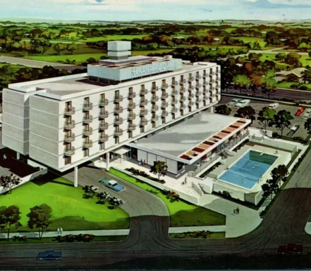 Holiday Inn Kennedy International Airport Jamaica New York NY VTG Postcard 1964