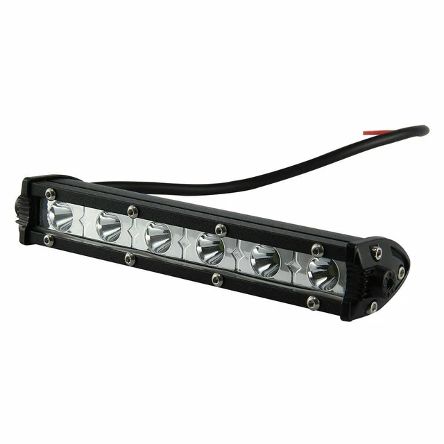 7" LED Work Light Single Row Bar Spot Beam Lamp for Ford Jeep SUV ATV Truck 18W