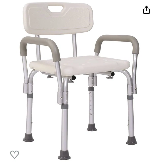 Tool-Free Assembly Spa Bathtub Shower Lift Chair, Adjustable Shower Bench, White