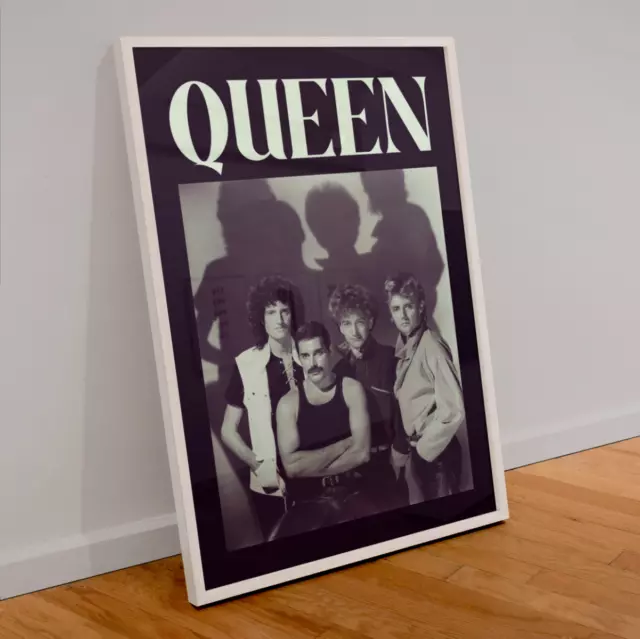 QUEEN Band Poster - Freddie Mercury Print A3 - 80s British Rock Music Wall Art