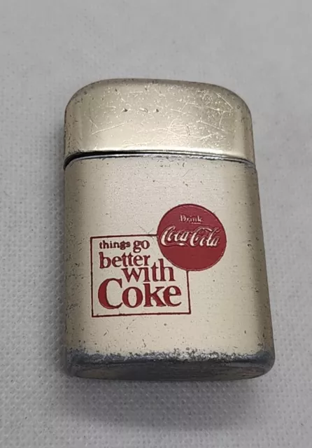 Coca-Cola Vintage RONSON Metal Lighter  "Things Go Better With Coke"