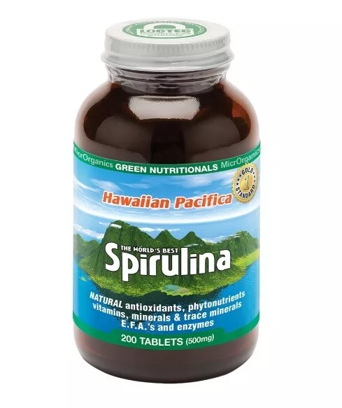 MicrOrganics Green Nutritionals Hawaiian Pacifica Spirulina 500mg 200 Tablet