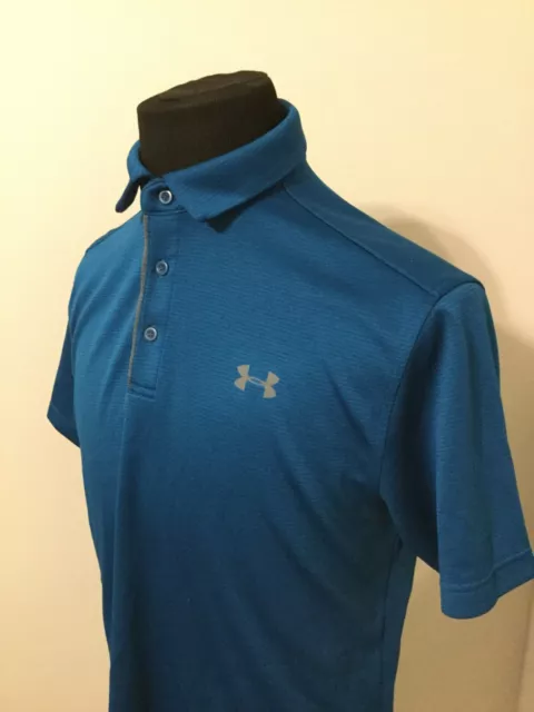 Under Armour The Playoff Polo Shirt Mens Medium Blue Green Short Sleeve NWOT